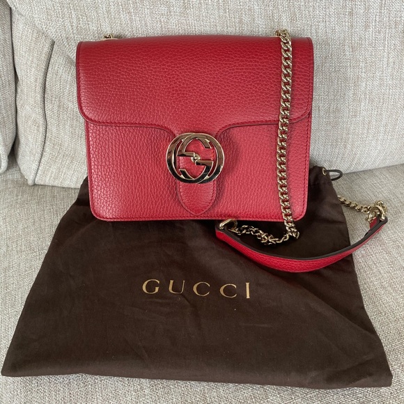 gucci dollar calfskin interlocking g shoulder bag